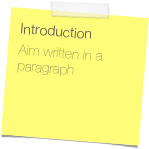 IntroductionAim written in a paragraph