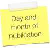 Day and month of publication